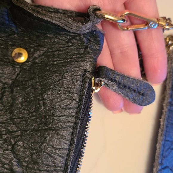 VEGAN PIÑATEX sustainable designer shoulder bag BLACK LUCIELA TASCHEN Prague - Picture 12 of 16